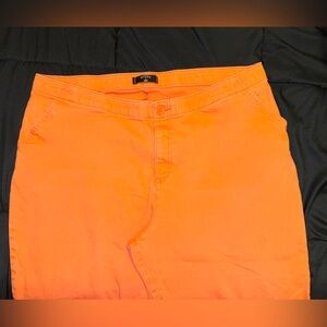 Riders by Lee Vibrant Creamsicle Orange Capris, Size 20W